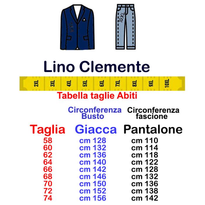 Lino clemente complete plus size men's suit 20110 blue