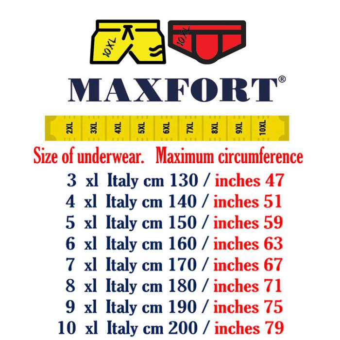 Maxfort men's plus size elastic cotton 2 underwear boxer. article 280 white  black